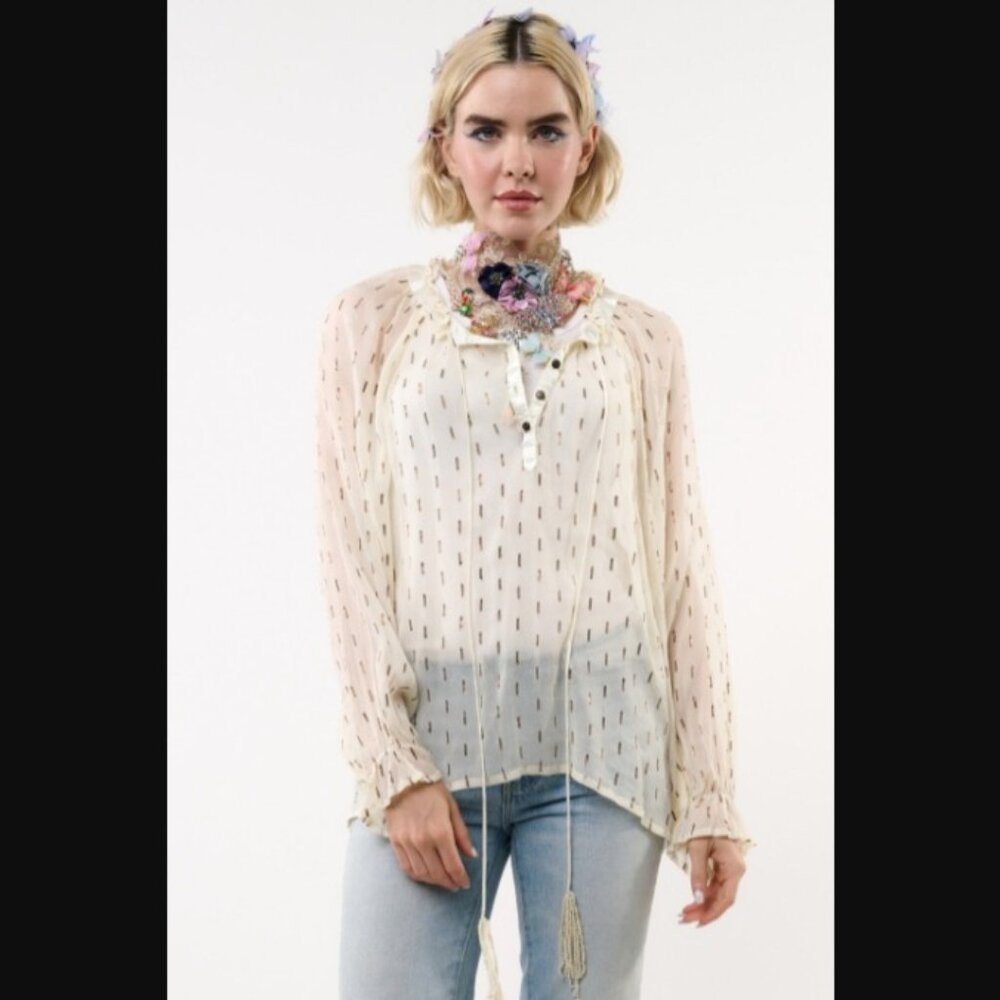 Aratta Maven Ivory Blouse and Cami Tank NWT SZ L